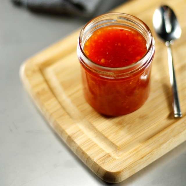 Confiture de tomate, piment et orange