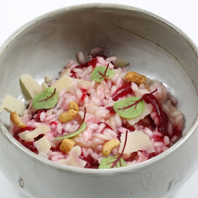 Risotto van rode biet met kombu
