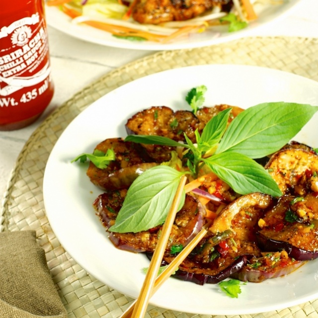 Salade d'aubergines grillées