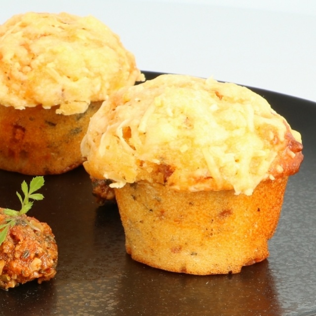 Savoury muffins with ras el hanout and chorizo