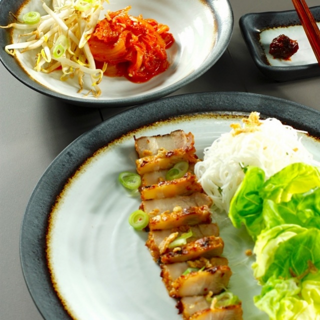 Korean barbecued pork belly