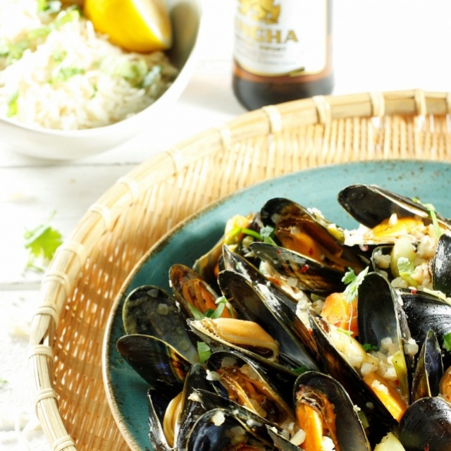 Moules à la citronnelle