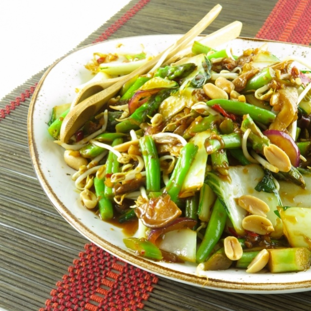 Wok de légumes sautés au gingembre