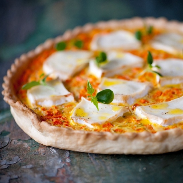 Tarte au potiron et au fromage de chèvre